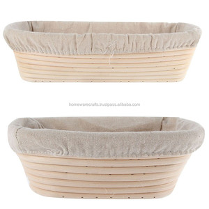 Lightweight Handmade Sourdough Wholesale Natural Rattan Wicker Eco-friendly Bread Fermentation Bowl 9 Inch Rectangle Bannetrons - Product Image 2