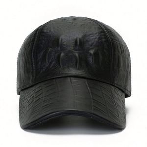 Gorra de Béisbol de 6 Paneles para Hombres Mayores, Otoño Invierno, Nueva Gorra de Béisbol con Patrón de Cocodrilo - Product Image 2
