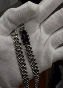 Collar de Lujo con Cadena Cubana de Plata 925 con Baño de Rodio y Moissanita de Corte Redondo, Unisex, para Fiestas, Uso Diario, Estilo Hip Hop - Product Image 3
