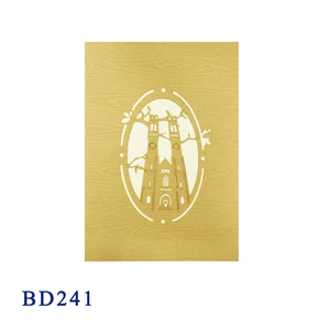 Carte pop-up 3D tendance sur le thème religieux de l'église de Munich, découpée au laser, design personnalisé, boîte en papier, cadeaux pour la maison/le bureau, Vietnam - Product Image 4