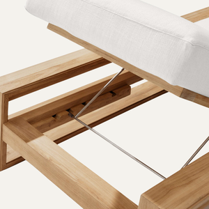 Aurelia Modern Luxury Teak Sunlounger Portable Outdoor for Pool Garden Hotel Use Wicker <b>Rattan</b> Material - Product Image 4