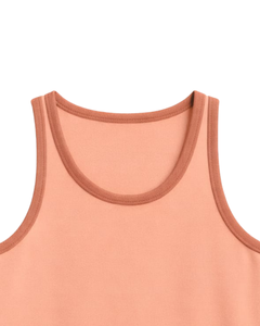 Custom Peach Solid <b>Men</b> Tank Top Cotton Sleeveless Vest O Neck Summer Gym Workout Casual Plain <b>Singlet</b> OEM Manufacturer Supplier - Product Image 6