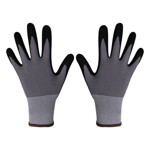 Gants de travail de sécurité personnalisés OEM avec doublure respirante en polyester et revêtement lisse en nitrile pour la construction et l'industrie - Product Image 1