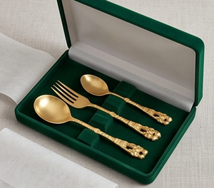 Ensemble de couverts élégants plaqués or vintage avec design de poignée torsadée pour la vaisselle de mariage, ensemble de couverts parfait - Product Image 6