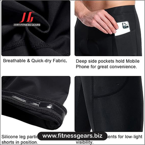 High Performance Eco-Friendly Breathable Spandex/Polyester <b>Cycling</b> <b>Shorts</b> Customizable Options Men-<b>Padded</b> Comfort Quick Dry - Product Image 4