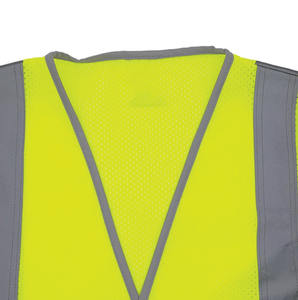 Gilet de sécurité réfléchissant haute visibilité respirant avec fermeture éclair avant, prix abordable, gilets de sécurité personnalisés, gilet tactique haute visibilité pour hommes - Product Image 2