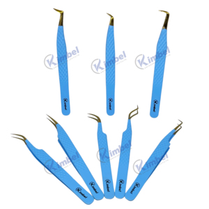 Pinzas para Extensión de Pestañas con Punta de Fibra de Acero Inoxidable, Logotipo Personalizado, Precisión de 45/90 Grados, Duraderas - Product Image 4