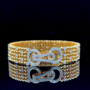 Multi Row <b>Bead</b> Chain Interlocking Pave Lab Grown Diamond Bracelet 925 Silver 10K 14K 18K Solid Gold Fine Jewelry Factory <b>Direct</b> - Product Image 1