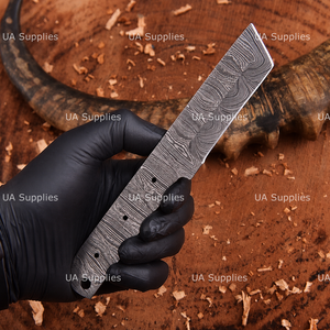 Cuchillo de caza personalizado de acero de Damasco con hoja en blanco tipo Drop Point Tanto, suministros OEM DIY para fabricación de espadas de espiga completa, venta al por mayor a granel - Product Image 2
