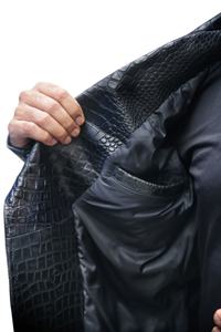 Leather Jacket <b>Men</b> Custom Premium Quality Embossed on Genuine Goatskin Leather Supplier Custom Brand logo - Product Image 2