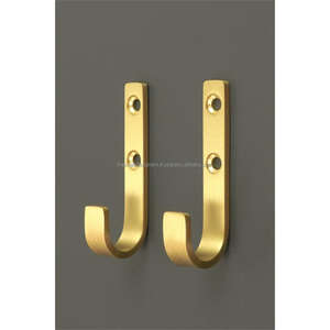 Crochets à manteaux en laiton naturel, ensembles cadeaux, crochets décoratifs de luxe faciles à monter, articles de quincaillerie - Product Image 1