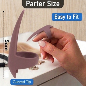 Wholesale Professional Stainless Steel Hair Parting Finger Separator Hook Needles Tool Easy <b>Nail</b> Design for Hair <b>Extensions</b> - Product Image 4