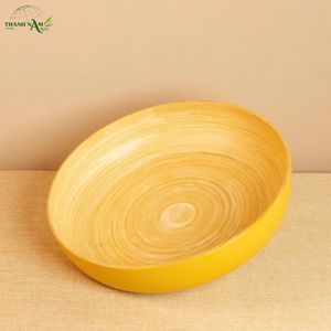 Spun Bamboo Disposable Eco-Friendly Handmade Serving Bowl <b>for</b> Party & Home Use - Product Image 5