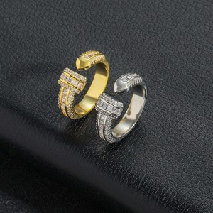 Anillo de Cóctel Geométrico Elegante para Mujer, Chapado en Plata, Latón, Corte Ovalado, Micro Pavé, Estilo Glamuroso, para Uso Diario, Fiestas, Moda, Nuevo - Product Image 5