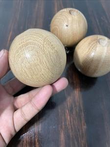 Sphère en bois de chêne naturel sur mesure, boule ronde en bois dur pour la fabrication de meubles et la menuiserie créative, enseignes murales en bois - Product Image 5