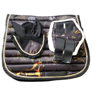 Ensembles d'équipement équestre élégants en gros, ensembles de tapis de selle personnalisés pour chevaux, tapis de selle de dressage équin - Product Image 5