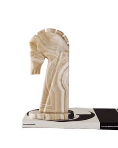 Sujeta Libros de Ónix con Forma de Cabeza de Caballo, Sujeta Libros Vintage de Ónix con Forma de Cabeza de Caballo, Sujeta Libros Individual de Piedra de Ónix con Forma de Cabeza de Caballo - Product Image 1