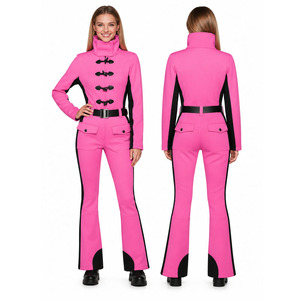 Combinaison de ski une pièce pour femme, imperméable, col montant, ceinturée, avec poches, pour l'hiver - Product Image 5
