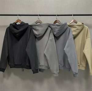 Sweat-shirts vierges personnalisables avec logo, sweat à capuche zippé à col montant unisexe de haute qualité pour hommes - Product Image 6