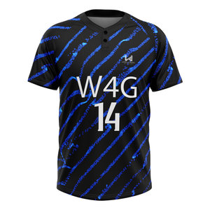 Uniforme Deportivo Personalizado para Equipos de Béisbol, 4 Camisetas con 2 Botones, 100% Poliéster, Impresión por Transferencia de Calor, Tallas Grandes para Adultos - Product Image 1