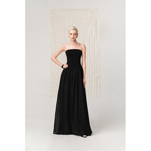 Vêtements de haute couture, robes décontractées, ODM SERENITY SMOCKED DRESS, robe de soirée élégante sans manches pour femmes, marque privée - Product Image 1