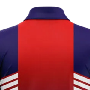 Men Navy Red Sublimation Cricket Jersey Short Sleeve Polo Sports Shirt Training Match Wear <b>Athletic</b> Team Uniform Apparel - Product Image 3