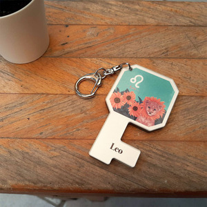 Customized Acrylic Phone Stand Holder Key Chain Leo Zodiac Desk Phone Grip Stand - Product Image 2