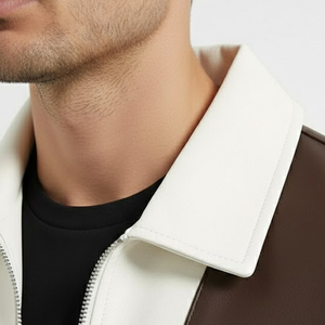 เสื้อแจ็คเก็ตหนังแกะแท้สำหรับผู้ชาย สไตล์ฤดูหนาว ดีไซน์โดดเด่น  แจ็คเก็ตหนังแท้สำหรับผู้ชาย แจ็คเก็ตมอเตอร์ไซค์ เสื้อโค้ทผู้ชาย - Product Image 5