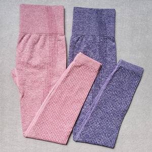 Custom 5pcs Women Seamless Workout Set Pink Mesh Crop Top Long Sleeve High Waist Leggings Shorts <b>Yoga</b> Wear Sportswear <b>Kit</b> - Product Image 6