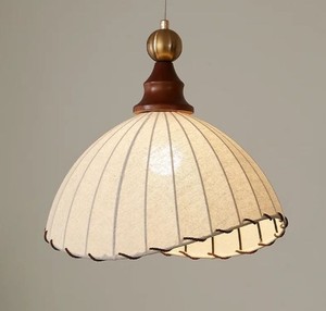 Lampe suspendue ronde en tissu de style moderne du milieu du siècle, luminaire suspendu pour salon, décoration intérieure, luminaire de plafond fait à la main - Product Image 1