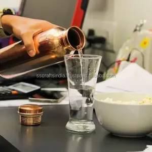 Bouteille d'eau en cuivre originale à la demande avec bouteille en cuivre de 950 ml anti-fuite - Product Image 3
