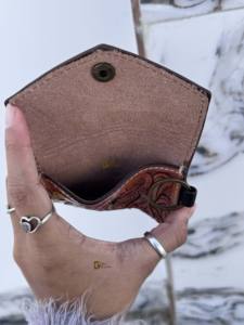 Porte-monnaie en cuir véritable, pochettes élégantes, gravures artisanales, portefeuilles unisexes, pochette multi-usages, sacs de petite taille - Product Image 6