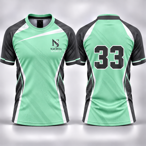 เสื้อฟุตบอลสีน้ำเงินเข้มรุ่น Genius 18 Mesh ผ้าโพลีเอสเตอร์ 100% ป้องกันรังสียูวี แห้งเร็ว พร้อมแพทช์ NS ปรับแต่งได้ตามต้องการ - Product Image 4