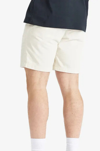 Shorts Bermuda décontractés pour hommes, couleur unie beige, taille élastique, en coton Oxford respirant, coupe mi-haute, pour un usage décontracté - Product Image 3