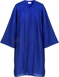 Túnica de Graduación Unisex para Adultos, Color Azul Rey, Poliéster Mate, para Ceremonia Escolar - Product Image 4
