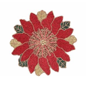 New Arrival Novelty Floral Leaf Beaded Place <b>Mat</b> Handmade Glass Beaded Charger Plate Dinning <b>Table</b> Decor Beaded <b>Table</b> <b>Mat</b> - Product Image 2