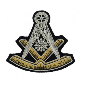 Handmade Embroidered Custom Made Bullion Wire Royal Crown Patches 3D Embroidery Golden &<b>Silver</b> Fashion Badges For Uniform - Product Image 4