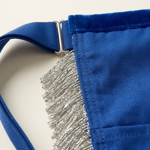 Badge carré personnalisé brodé en forme de V avec franges et épingle de sûreté pour vêtements - OEM/ODM/Vente en gros - Product Image 2