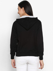 Custom Logo <b>Black</b> <b>Zip</b>-<b>Up</b> Hooded Sweatshirt Regular Fit Casual Knitted 100% Cotton Fleece Breathable Winter <b>Zip</b>-<b>Up</b> <b>Hoodie</b> for - Product Image 4