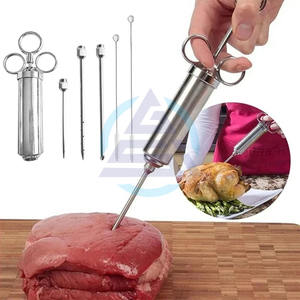 Kit d'injecteur d'assaisonnement pour viande, injecteurs de marinade pour dinde, seringue de cuisson en acier inoxydable avec 3 aiguilles - Product Image 6