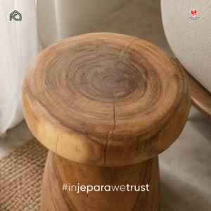 Wholesale Natural Solid Wood Mushroom Side <b>Table</b> Occasional <b>Stool</b> Elegant Pedestal for Living Room Hotel - Product Image 2