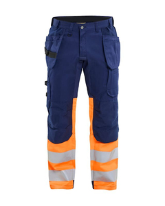 Premium Quality Breathable CE Certified Cotton Cargo Pants Workwear Men Customized <b>Hi</b>-<b>Vis</b> Multi Pockets Elastic Waist - Product Image 1