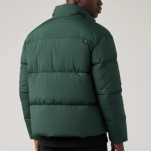Veste matelassée pour homme de qualité supérieure, logo sur le devant, col montant, fermeture éclair, respirante, coupe-vent, rembourrage en polyester, décontractée - Product Image 3