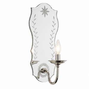 Applique Murale Vintage Miroir Décorative, Lampe Murale Intérieure en Verre Antique, Luminaire Élégant Style Bougie pour la Maison - Product Image 1