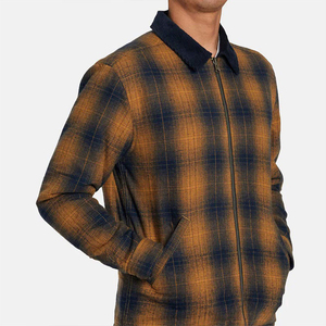 Wholesale <b>Men's</b> High Quality Eco-Friendly Windproof Winter <b>Flannel</b> Hooded Casual Plaid Streetwear <b>Jacket</b> - Product Image 3
