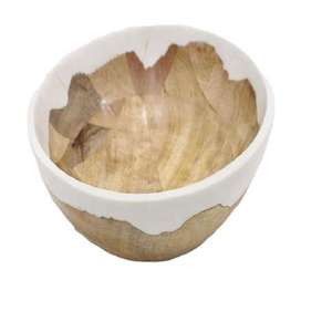 Bol de service en résine époxy de qualité supérieure avec insert en bois pour salades, fruits et vaisselle – Bol de service de luxe le plus vendu pour la table - Product Image 5