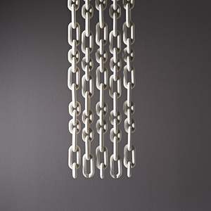 Lámpara de pared LED de resina hecha a mano con eslabones de cadena, decoración de pared para el hogar, accesorio de arte de resina transparente para sala de estar, dormitorio, pasillo - Product Image 3