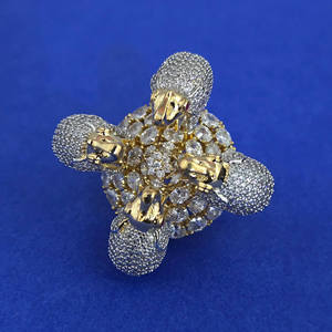 Artificial Fashion Jewellery Exporter in India 2 Tone Plating American Diamond <b>Finger</b> <b>Ring</b> 444823 - Product Image 1