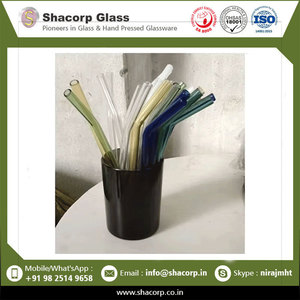 Premium <b>Reusable</b> Glass Beverage <b>Straws</b> with Cleaning Brushes for Milkshakes Iced Drinks and Fresh Juices - Product Image 6