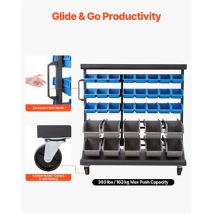Carrello Portautensili a 68 Scomparti - Organizzatore Mobile a 5 Livelli a Doppio Lato con Ruote - Product Image 3